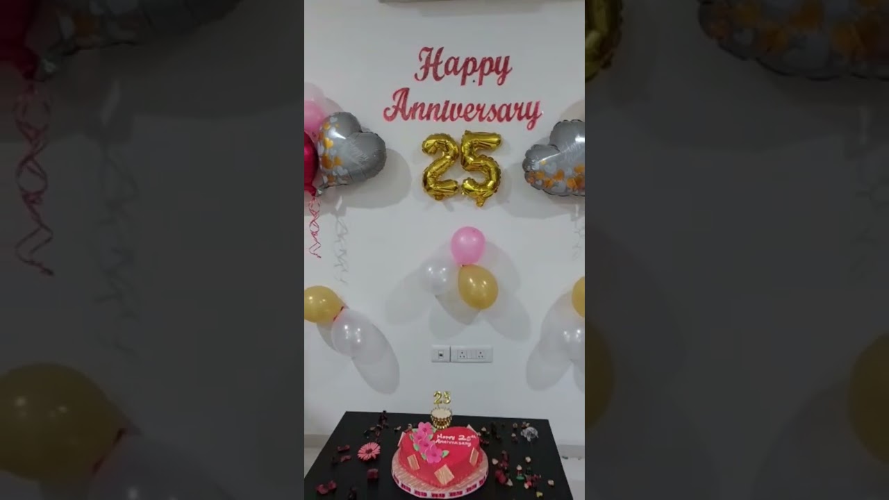 #happyanniversary | 25th Happy Anniversary Decoration, #ytshorts #trending