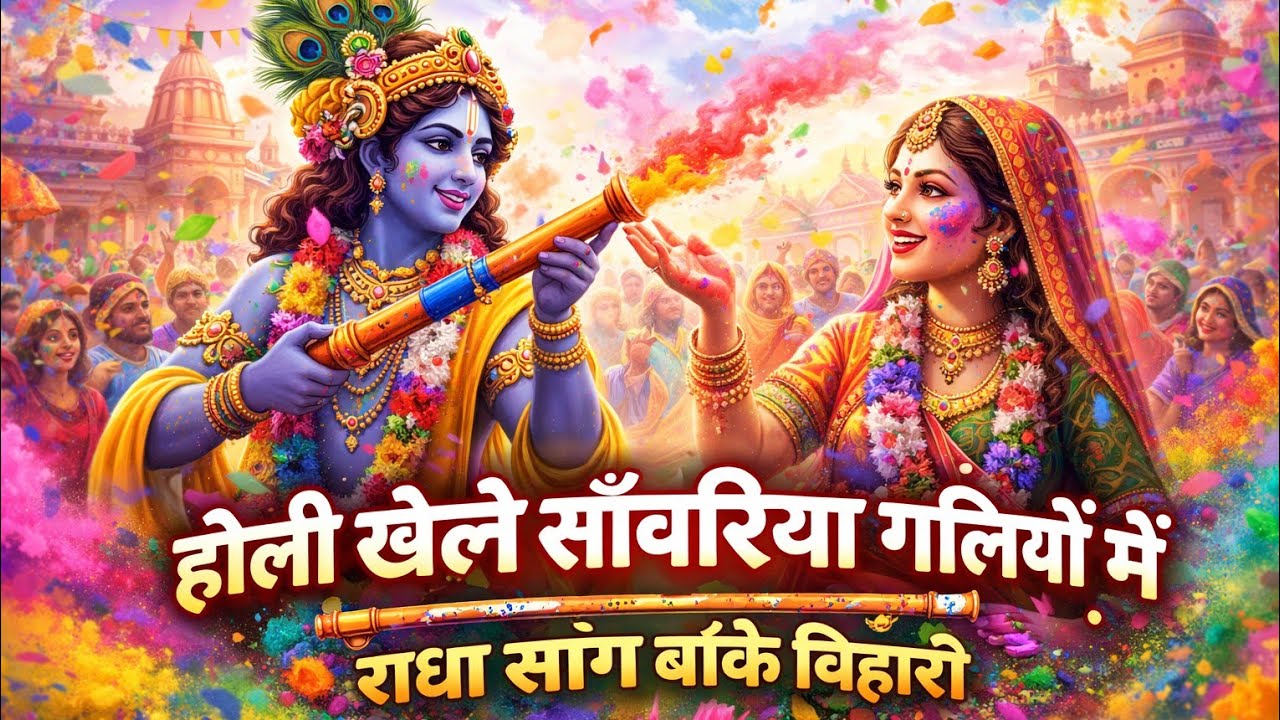 Holi Khele Sanwariya Galiyon Mein | Radha Krishna Holi Song 2026 | Superhit Holi Bhajan