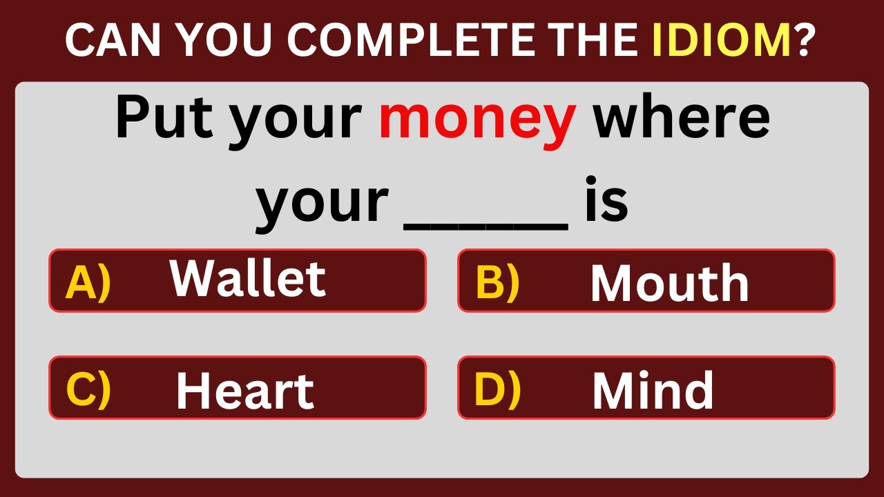 English Idioms Quiz | CAN YOU SCORE 25/25? 90% CANNOT! #challenge 5