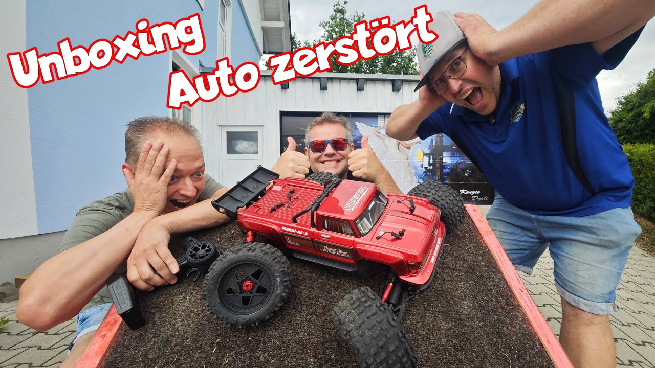 Unboxing Arrma Outcast4S  Fliegt über Dach und wird zerstört!
