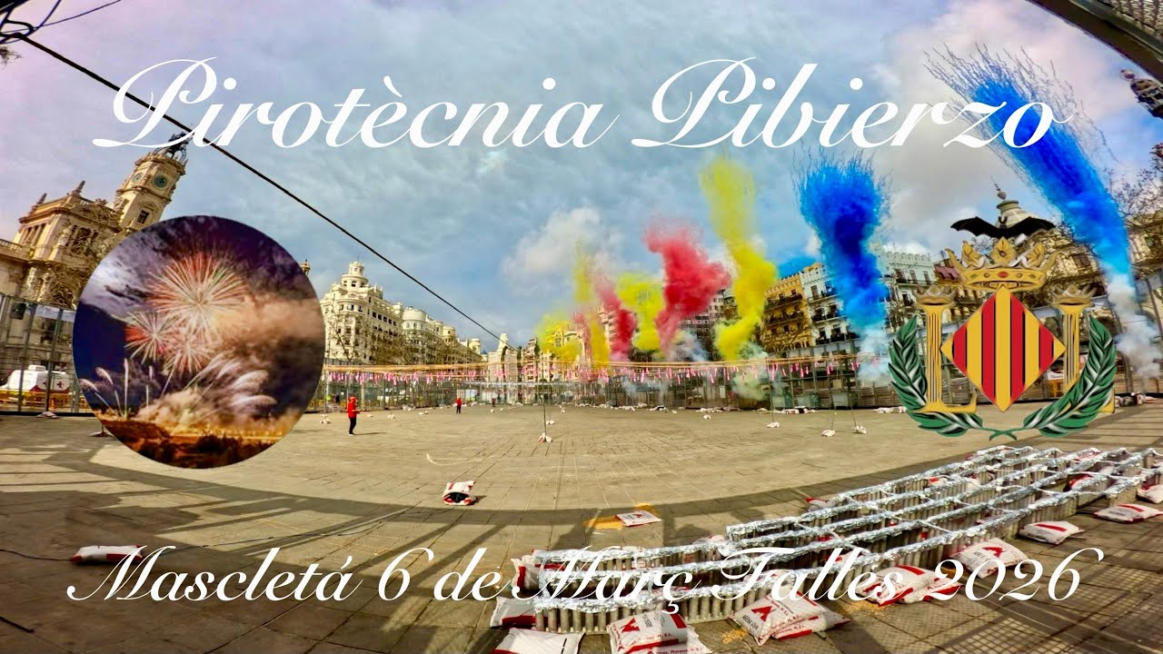 Mascletá 6 de Març de les Falles 2026 per la Pirotècnia Pibierzo de Villaverde de la Abadia, Leon. 