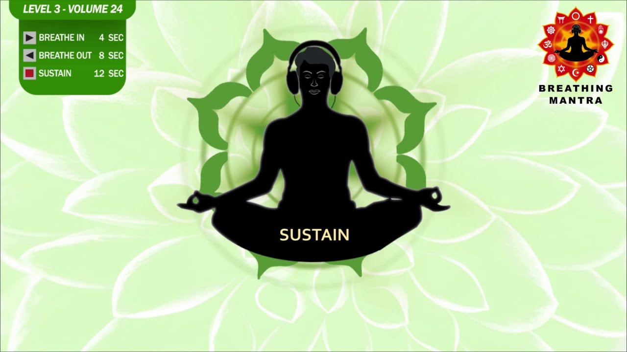 Guided Breathing Mantra (4-8-12) Pranayama Yoga Breathing Exercise Level 3 Vol 24