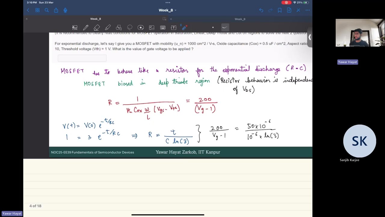 Week 9 | NPTEL NOC25 EE-39 | Fundamentals of Semiconductor Devices