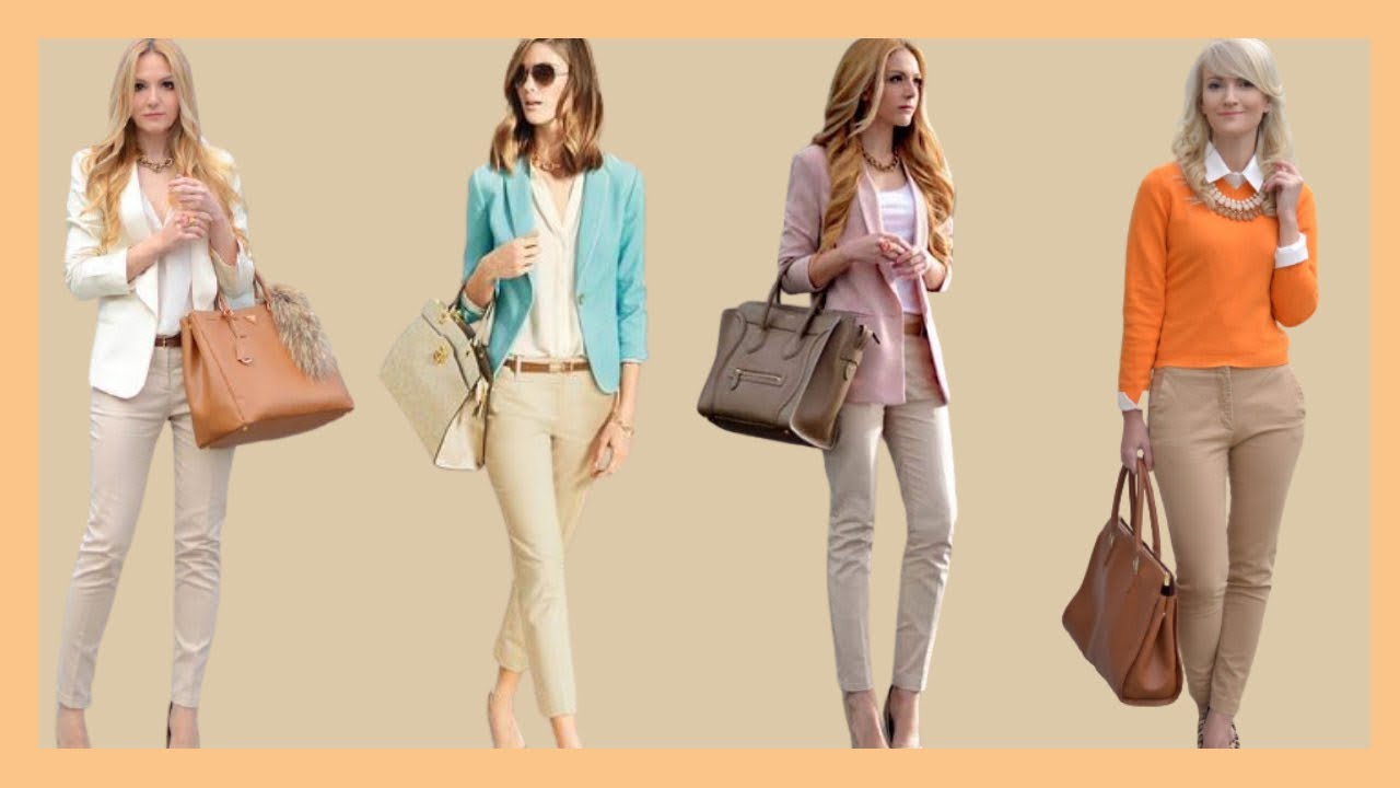 PANTALONES EN TENDENCIAS DE MODA 2020 2021 / LOOKS Y OUTFITS CON PANTALON DE COLOR BEIGE
