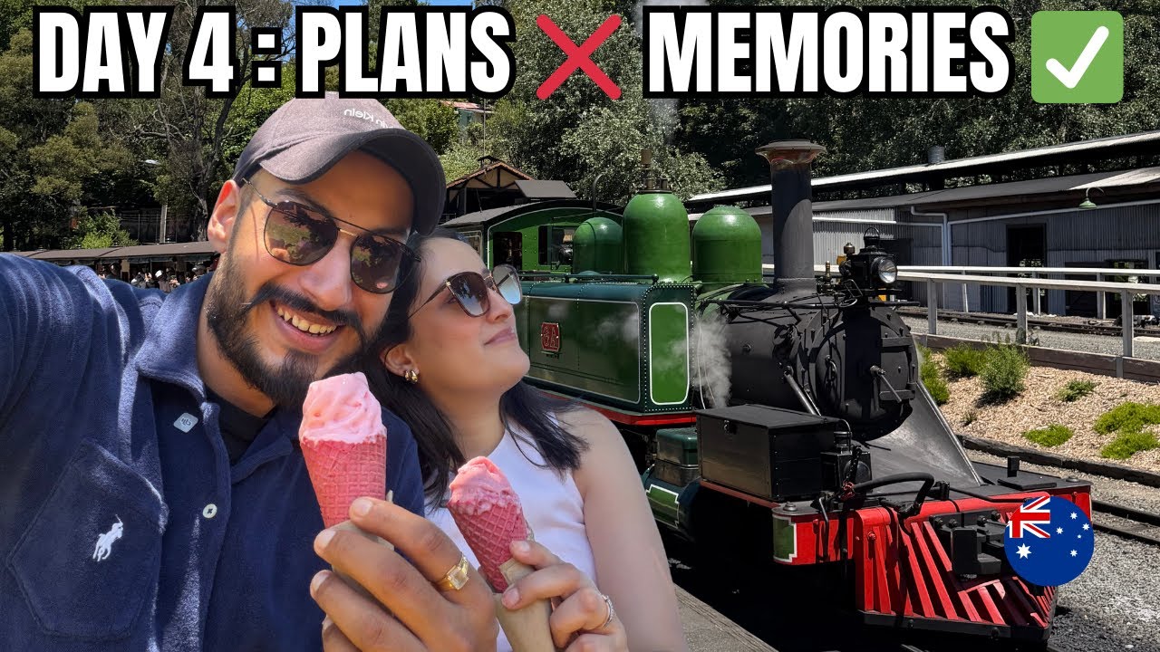 Day 4: Jab plans flop ho jaate hain, tab asli fun hota hai 🇦🇺😬 | Puffing Billy 🚂 | CherryHill 🍒