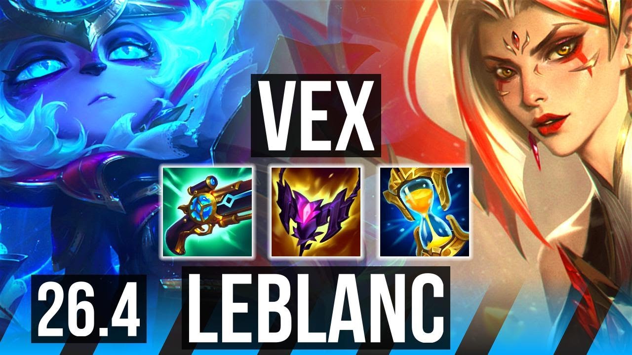 VEX vs LEBLANC (MID) | Good KDA: 17/2/9 | KR Master | 26.4