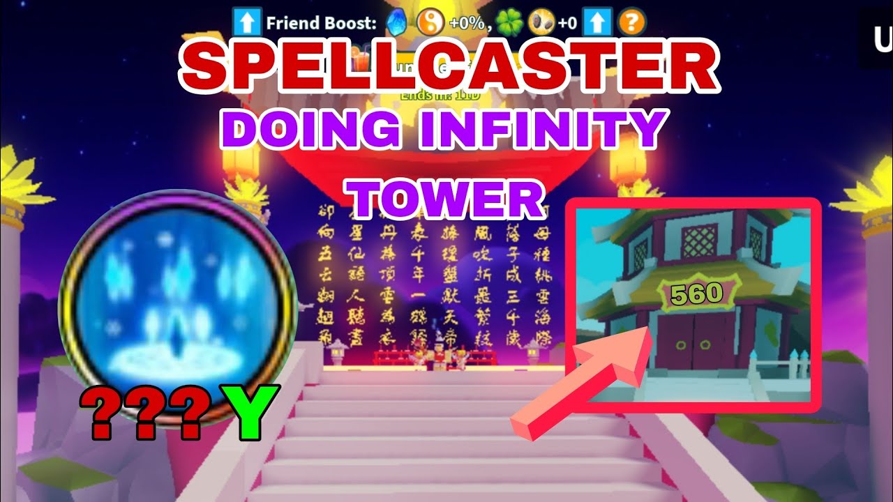 BEATING 560 FLOOR IN INFINITE TOWER WITH NEW OP HOLO SPELL IN WEAPON FIGHTING SIMULATOR ( ROBLOX )