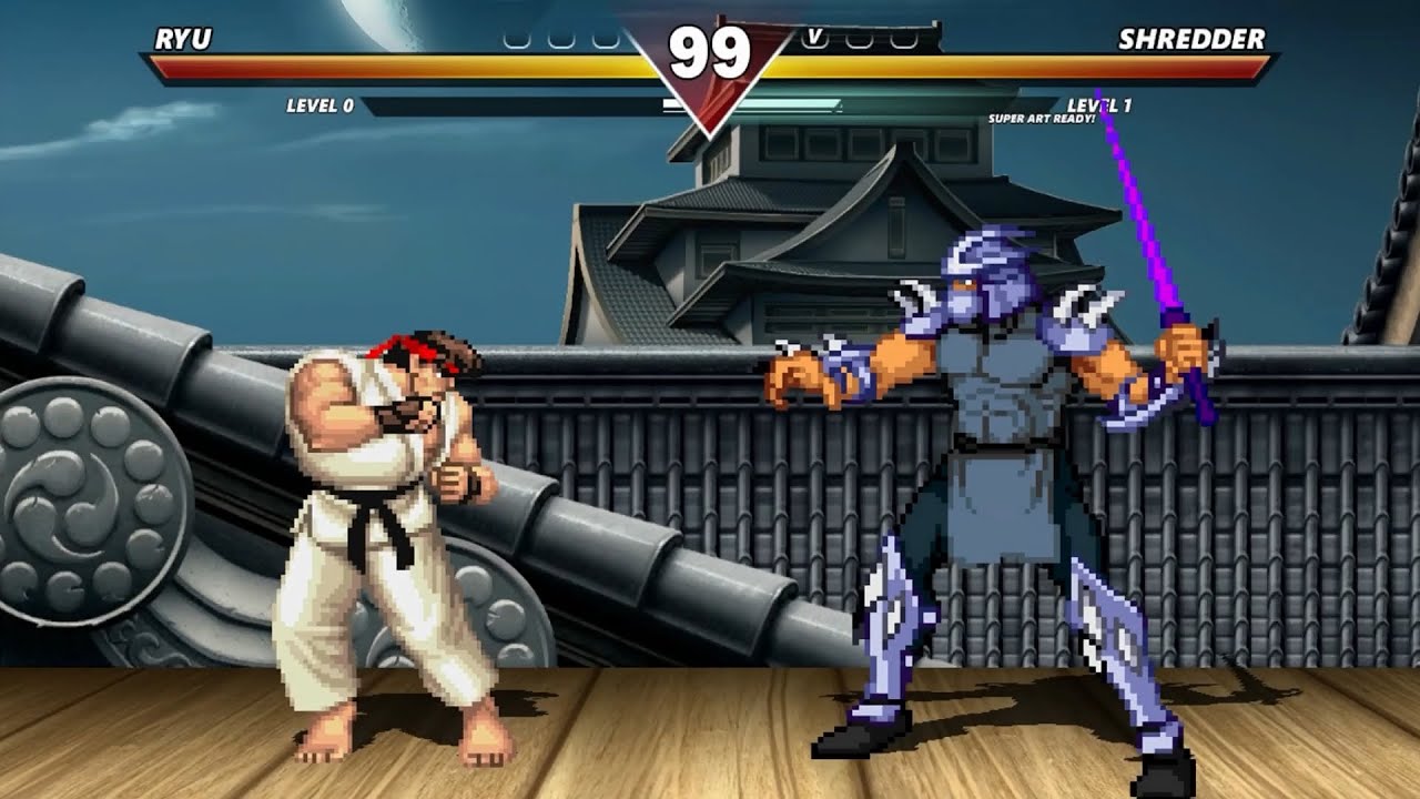 RYU vs SHREDDER - Highest Level Amazing Epic Fight!