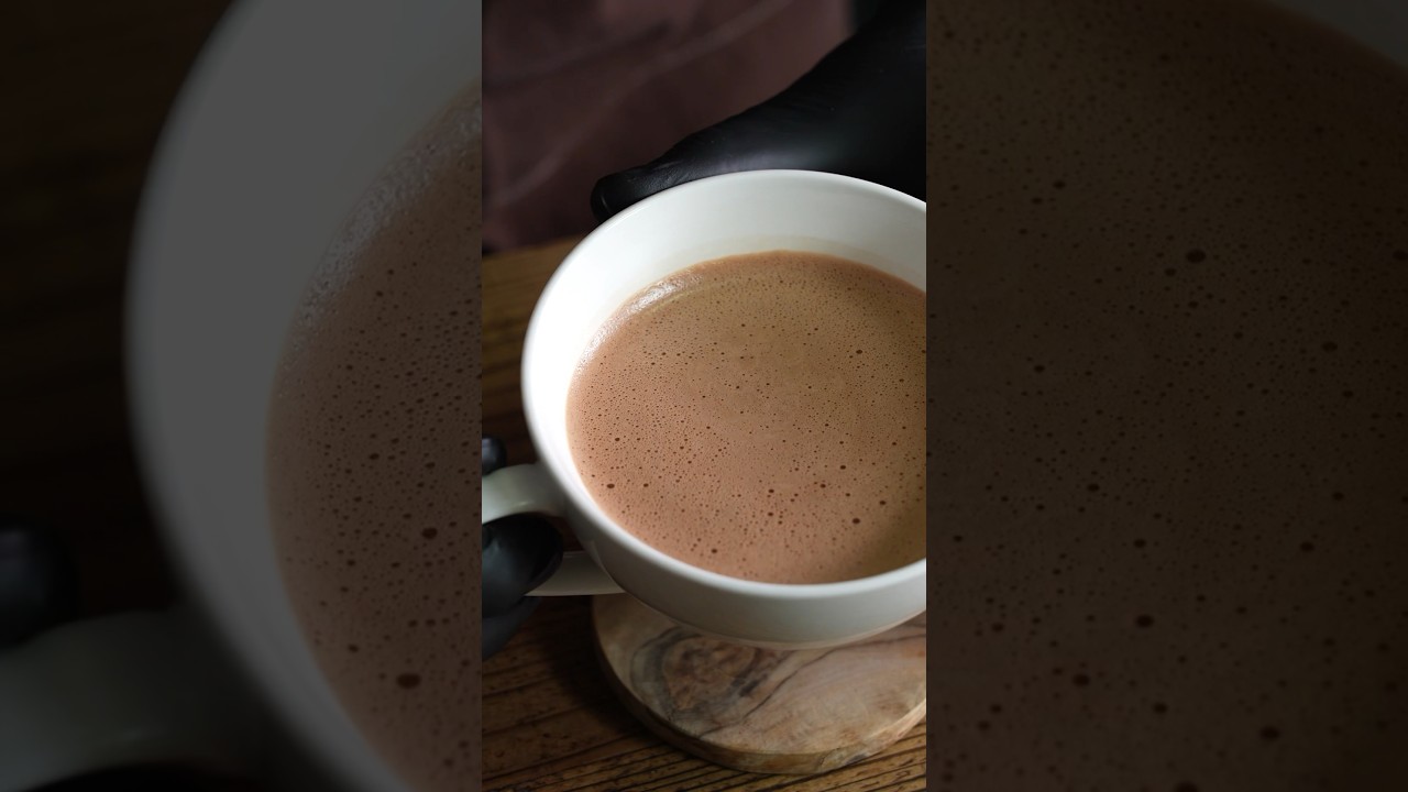 Mint hot chocolate made by r&eacute;colte 泡立ちホットチョコレートミント #shorts #asmr #cooking #r&eacute;colte