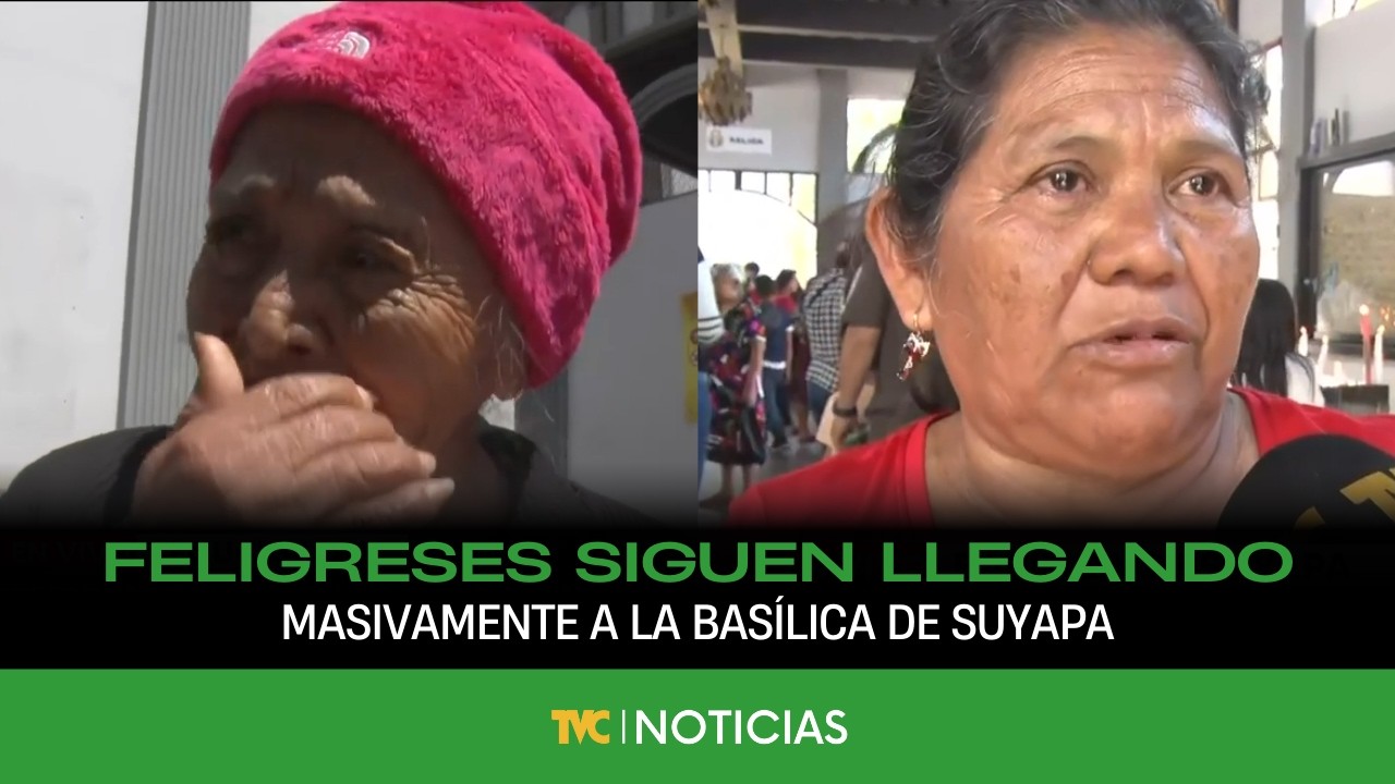 Feligreses siguen llegando masivamente a la basílica de Suyapa