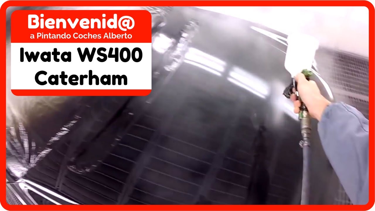 Iwata WS400 Caterham barnizando un coche
