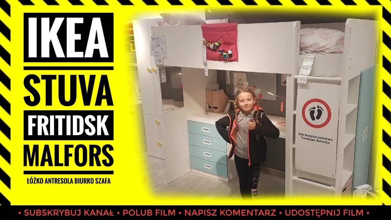 IKEA STUVA / FRITIDS łóżko antresola z biurkiem i szafą dla dziecka - montaż instrukcja