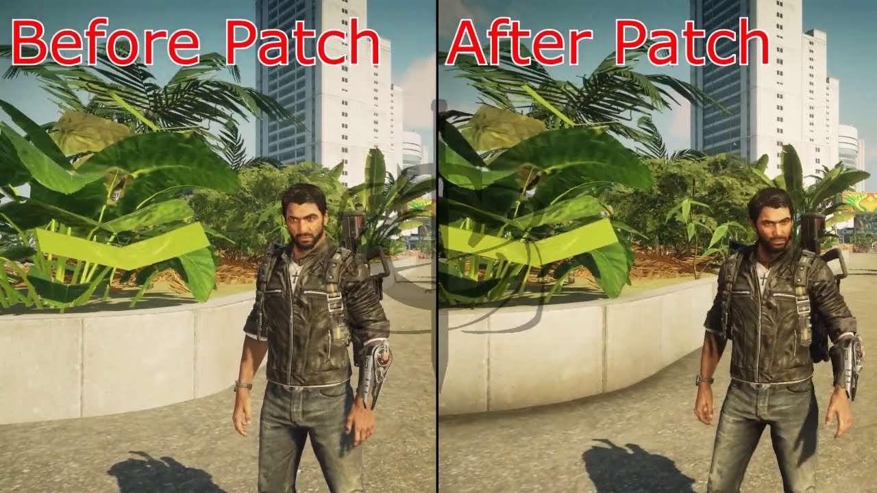 Just Cause 4 with Graphics Patch and Without side by side