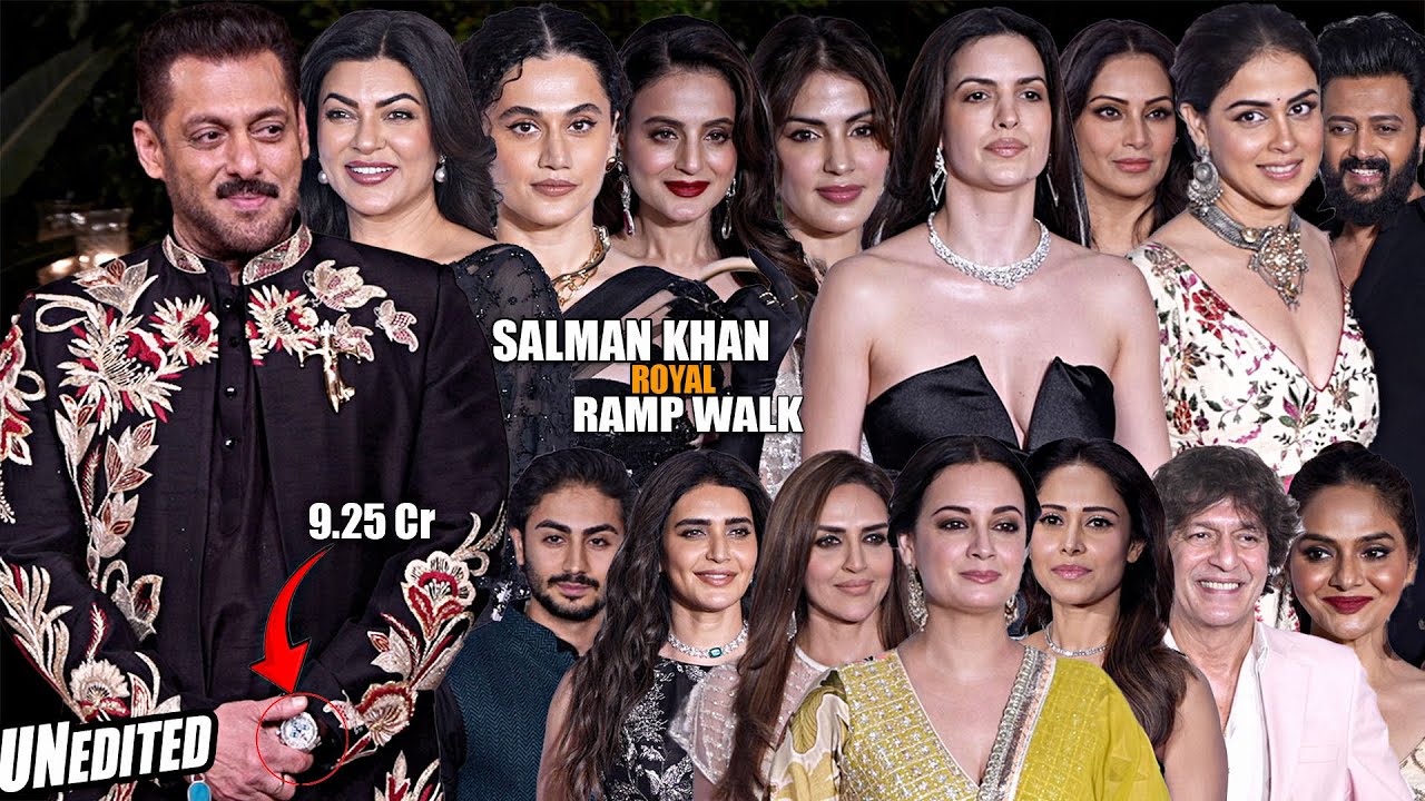  UNCUT- Salman khan Ramp Walk,Sushmita Sen, Genelia ,Riteish | Vikram Phadnis celebrates 35 years