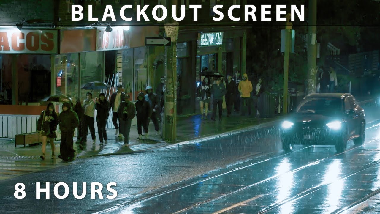 Heavy Rain and Street Traffic in the Matrix - 8 Hour Sleep Sounds