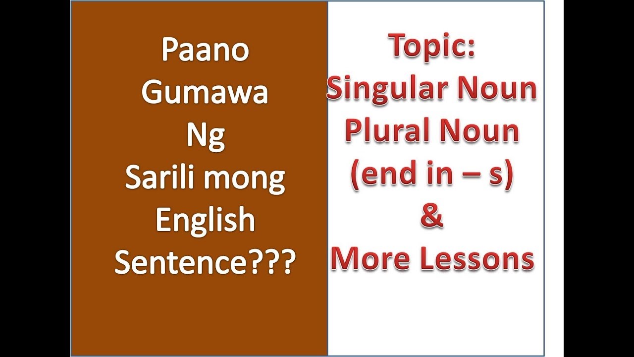 Paano gumawa ng sarili mong English sentence |  ei tv