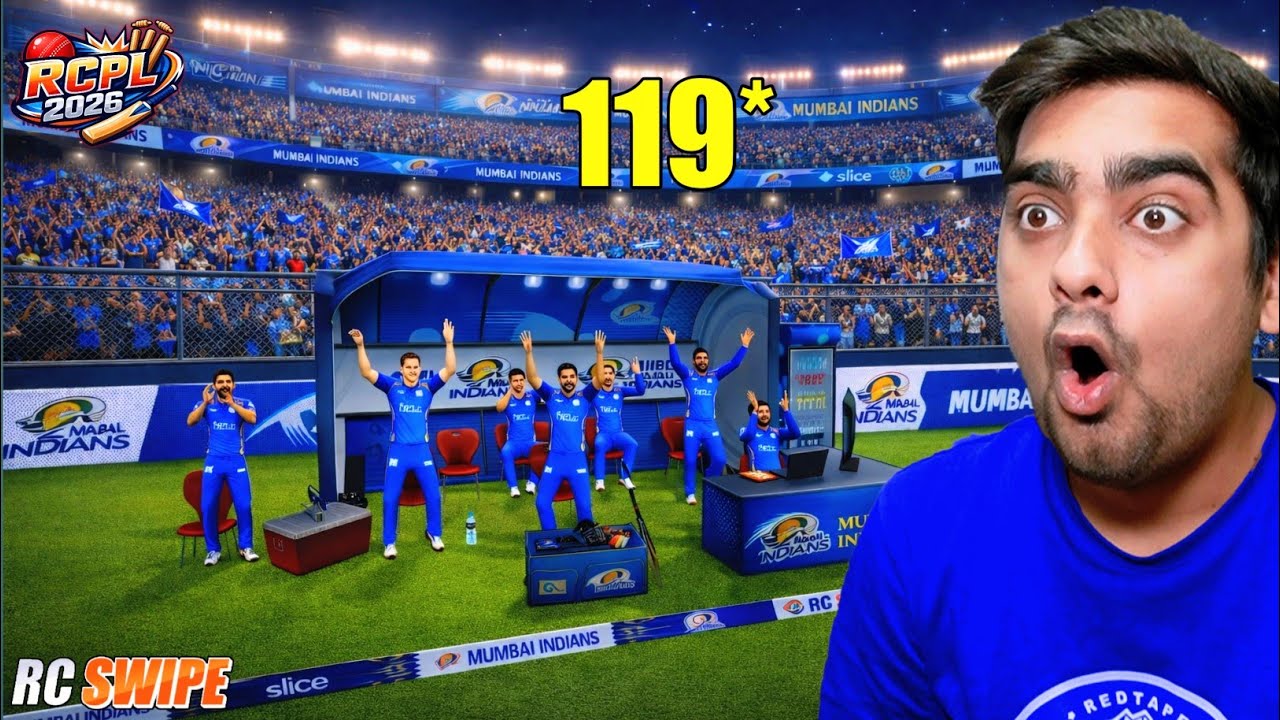 Rohit Sharma 119* MI Vs RCB IPL 2026 RC Swipe (Hardcore Dynamic AI)
