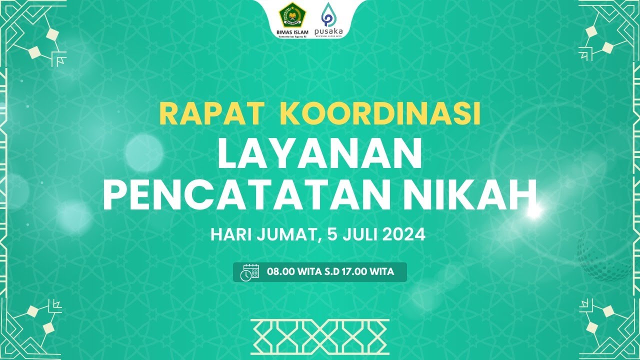 Rapat Koordinasi Layanan Pencatatan Pernikahan: Sesi 1
