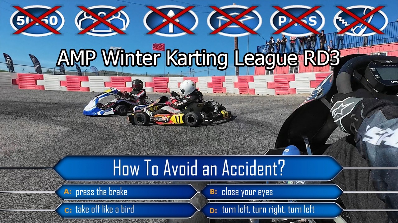 AMP Winter Karting League #3  P6 / HUGE Crash