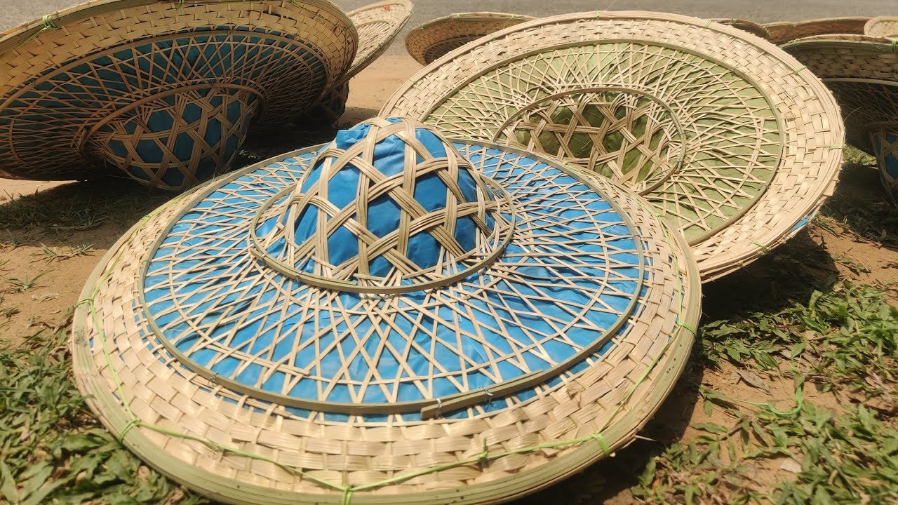 Conical Farming Hat Making Process From Bamboo