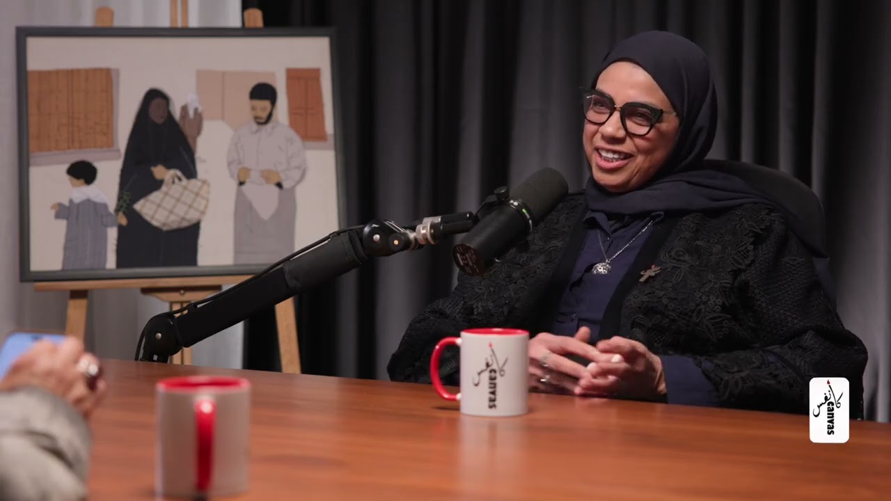 الفنانة التشكيلية بالخيوط ا.سهيلة العطية في بودكاست كانفس الموسم 2
