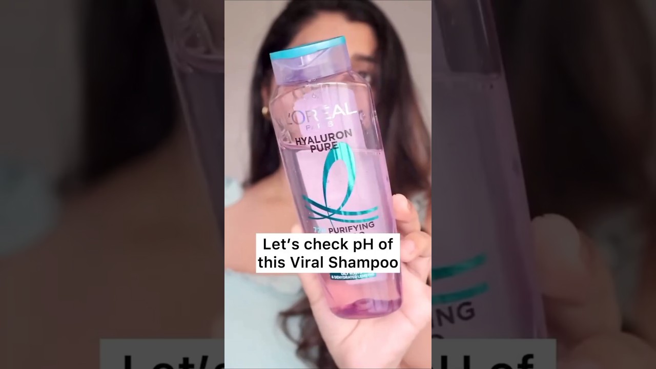 loreal viral shampoo pH testing..#haircare