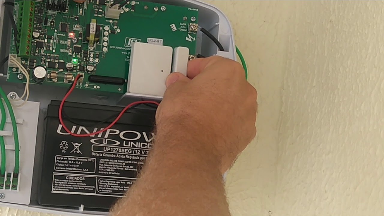 Cadastrar sensor sem fio na central JFL ecr 18