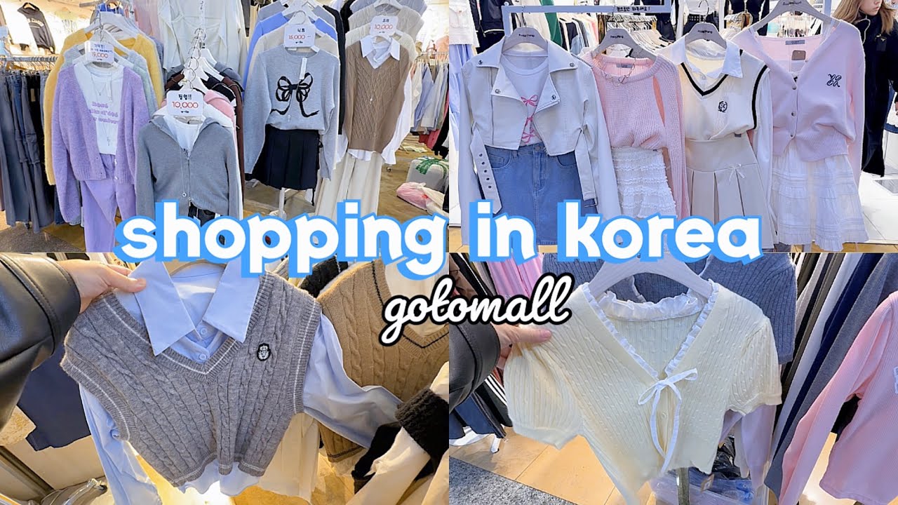 shopping in korea vlog 🇰🇷 spring fashion haul 🎀 gotomall underground shopping center