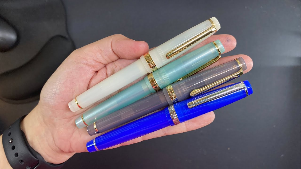 Unboxing four new Jinhao 82 fountain pens, and how to make a pen write more wetly