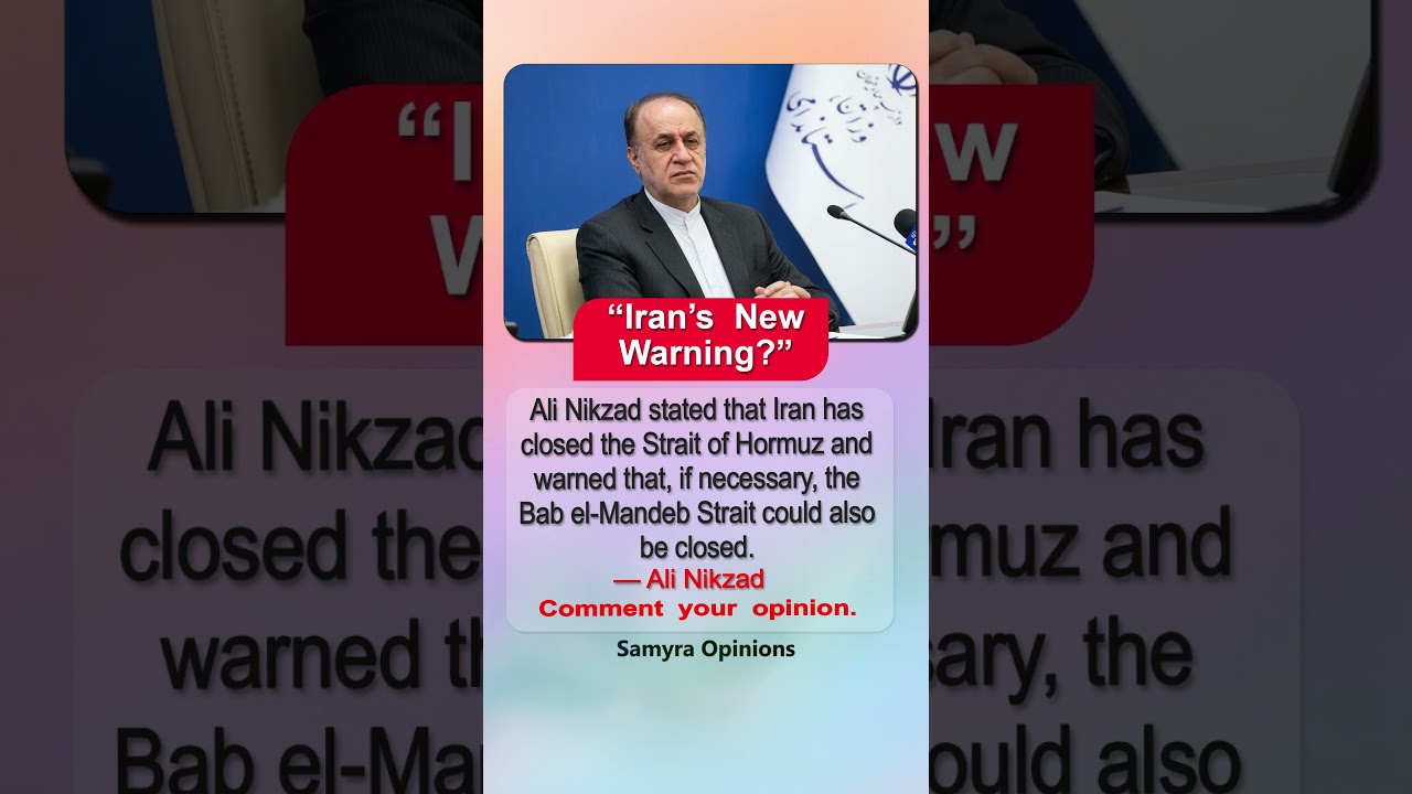 Iran&rsquo;s New Warning Shakes the World: After Hormuz, Another Strait Could Close