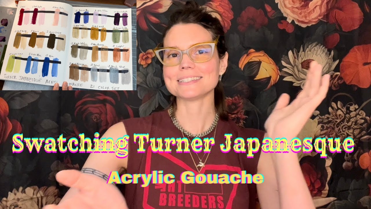 Swatching Turner Japanesque Acrylic Gouache