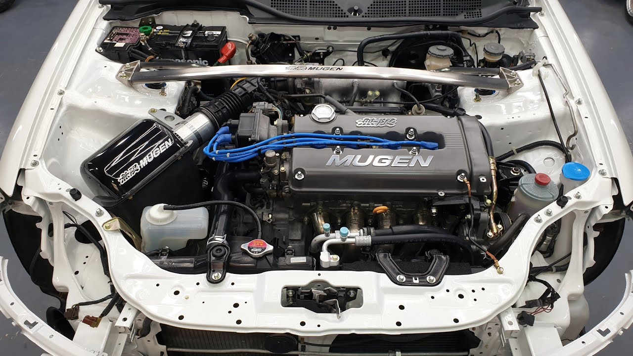 Mugen SiR Engine Bay Refresh. Brand New OEM Parts With Bolt On Mugen Mods.
