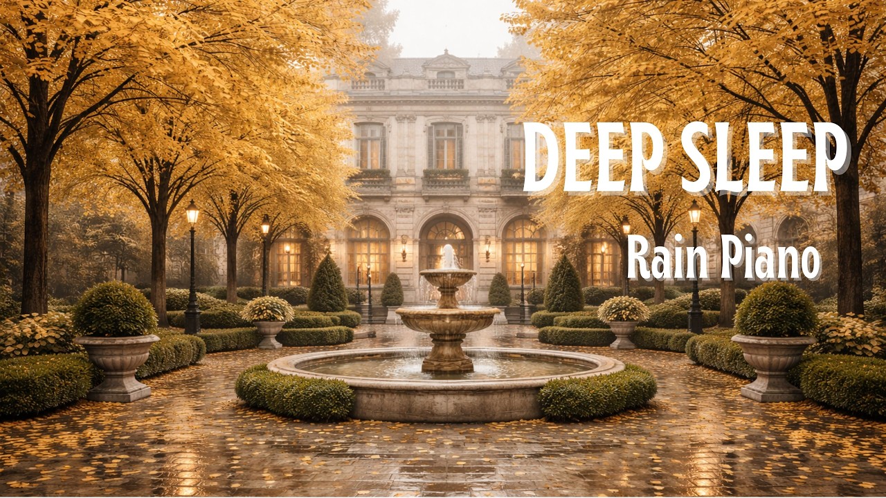 Deep Sleep Rain Piano 🌧️ 1 Hour Cozy Rain Ambience for Better Sleep