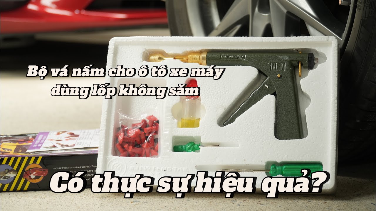 Trên tay bộ vá nấm cho ô tô & xe máy dùng lốp không săm. Có thực sự hiệu quả?