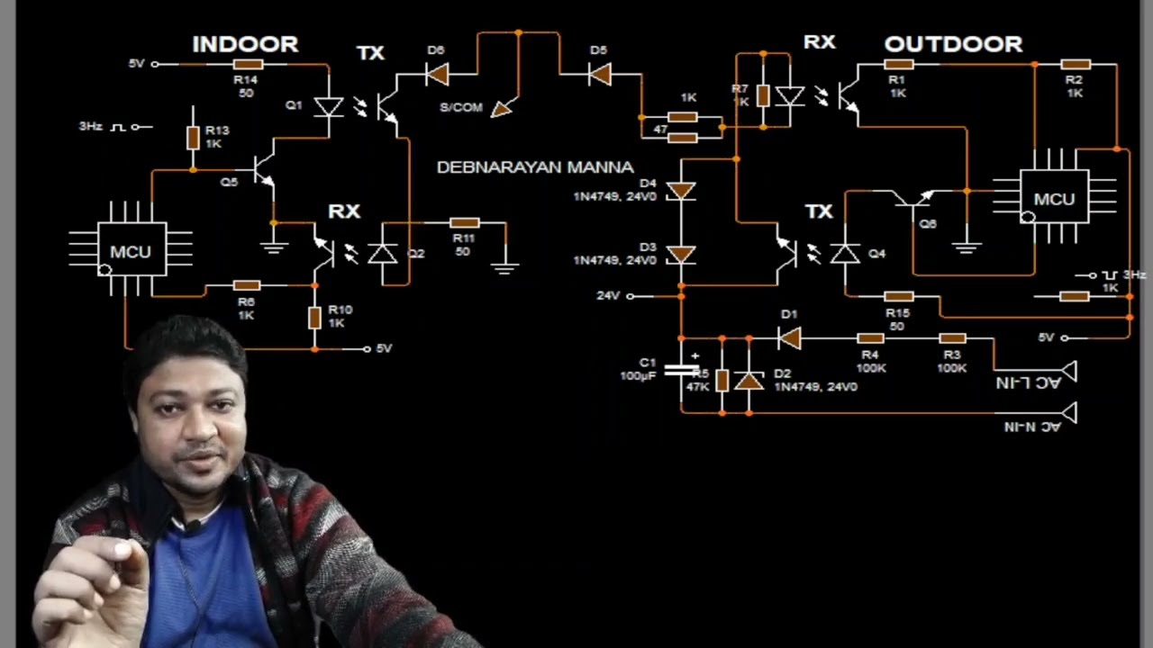 Inverter AC Communication Circuit Diagram | Inverter AC में Communiation Section कैसे काम करता है|