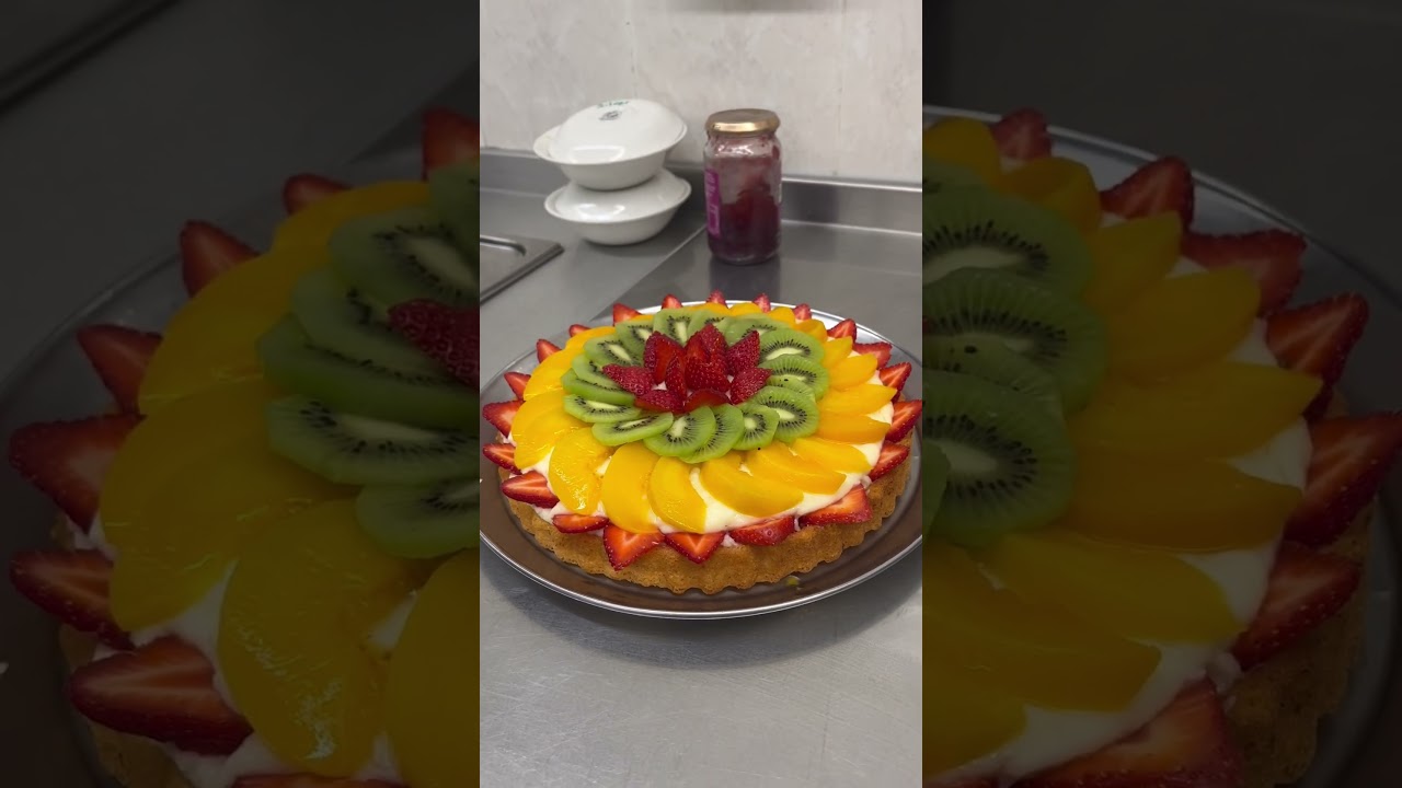Fruit flan#favourite#mostsatisfying#ytshort