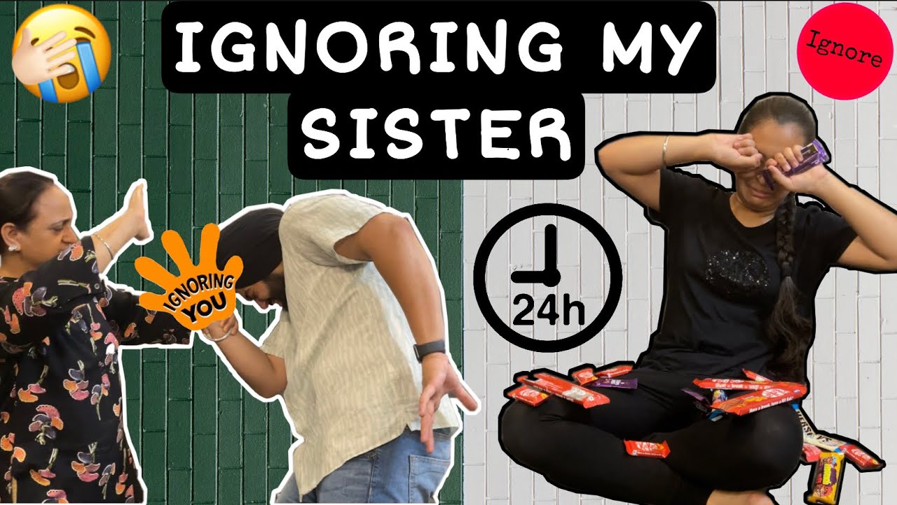 IGNORING MY SISTER FOR 24 HOURS 😭 | * SHE CRIED * | Itsmegagan | gursheen Kaur