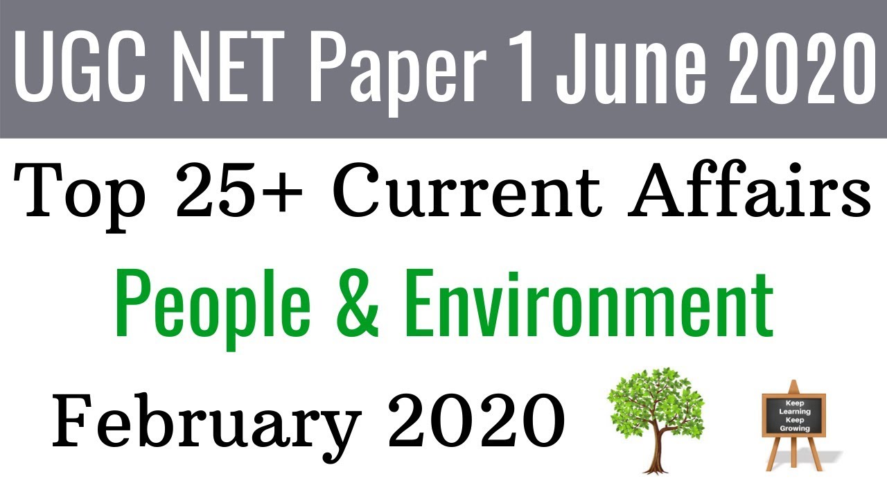(Mock TEST 25) (February 2020 Top 25+ Environment Current Affairs For NTA UGC NET Paper 1 June 2020)