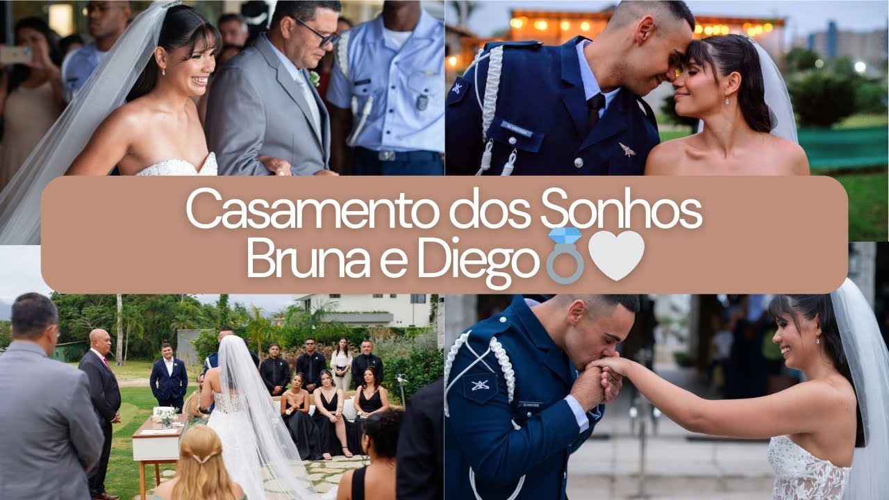 O CASAMENTO DOS SONHOS DA BRUNA e DO DIEGO💍🤍 DIA INESQUECÍVEL✨
