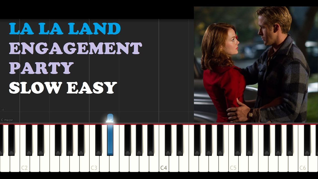 La La Land - Engagement Party (SLOW EASY PIANO TUTORIAL)