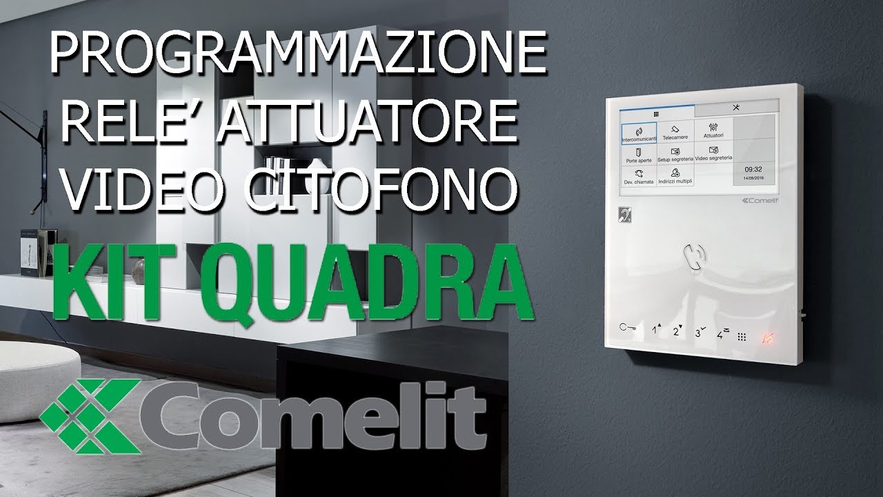 Installazione e programmazione relé attuatore videocitofono comelit Kit Quadra 2 fili