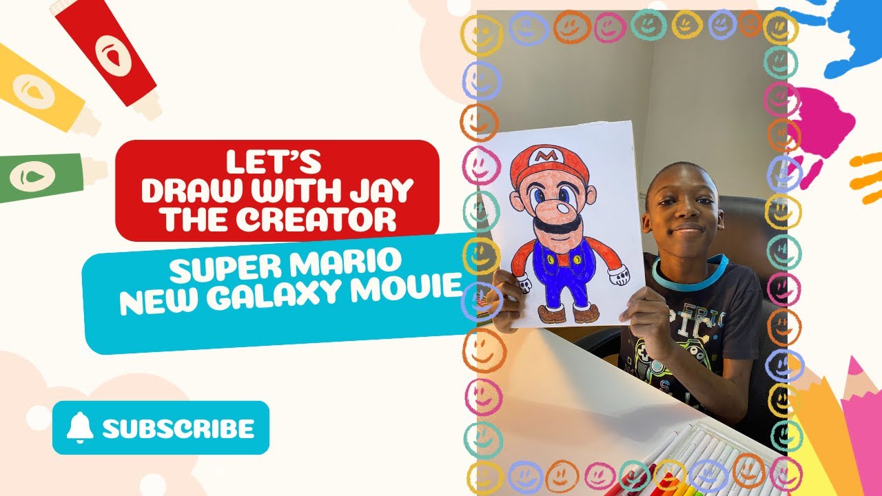Let's Draw With Jay The Creator Super Mario Galaxy Movie #mario #drawing #creative #havefun