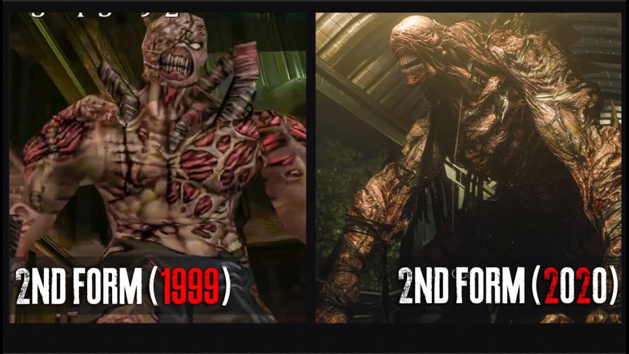EVERY NEMESIS TRANSFORMATION/BOSS BATTLE (1999-2020) in Resident Evil and How it Ends - RE3 REMAKE