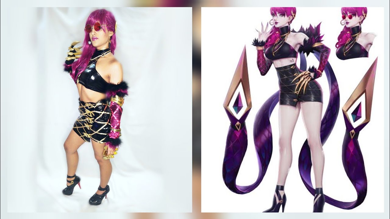 Evelynn K/DA Cosplay Tutorial - Como fazer a roupa e acessórios da Evelynn do League of Legends