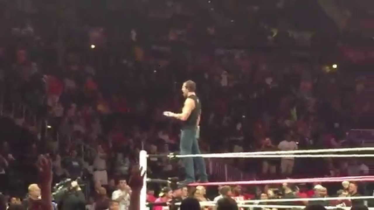 John Cena and Dean Ambrose after Raw went off the air -  10/13/14