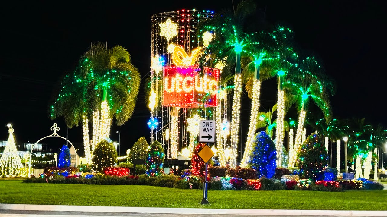Christmas lights at the University Town Center - Sarasota, Florida
