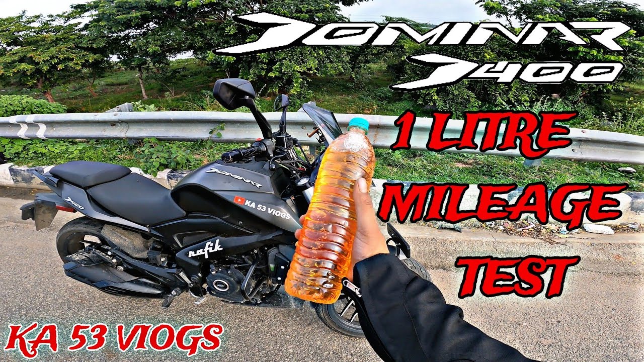 DOMINAR 400 || MILEAGE TEST || 1 LITRE MILEAGE TEST