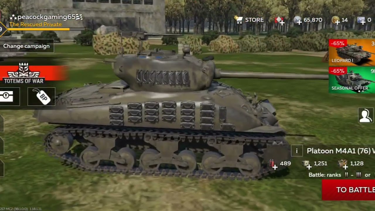 Just a video for now until I can upload more (war thunder mobile: tank battle)