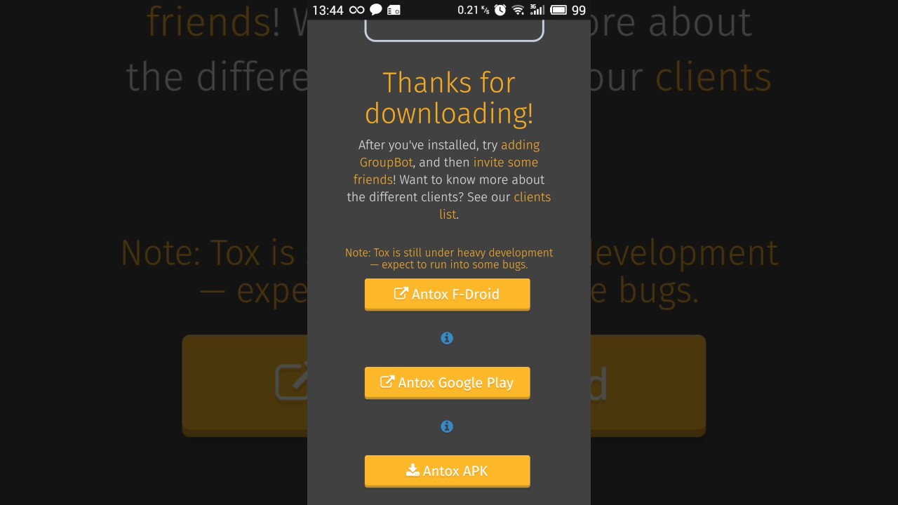 F-Droid &middot;&middot; Add an external repository (Tox repo as example)