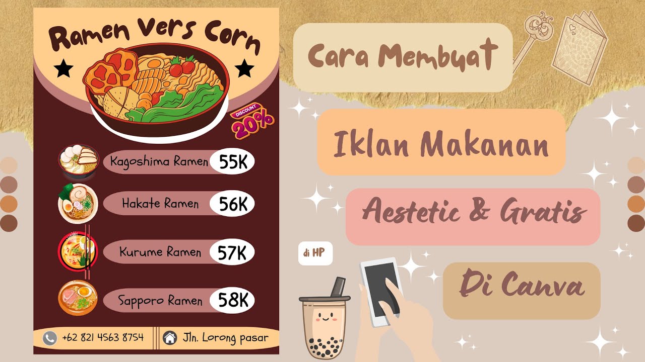 Cara Membuat Iklan Makanan di Canva || how to make a food ad in canva 🪄